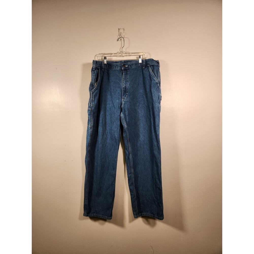CARHARTT Vtg Painter Jean Men Tag 42 x 32 Fits 42 x 31 B13 DST Blue Dungaree Fit